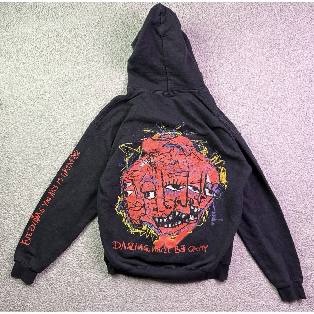 Pierce The Veil Hoodie Mens Medium Black Sweatshirt Hold On Till May Pullover